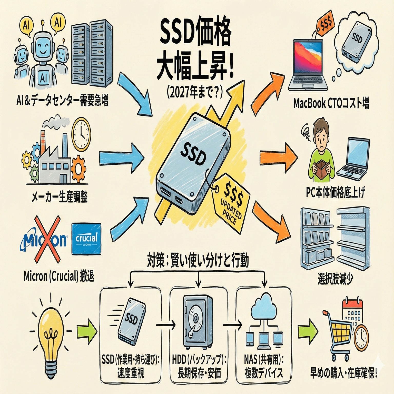 SSD 7枚 まとめ おすすめの外付SSD】外付けSSDの価格が大幅に上昇⁉️高騰は2027年まで