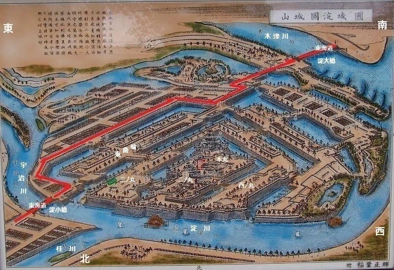 淀城肉筆縄張り図（山城國今は廃城跡地公園) 作画者不明江戸後期描かれる（写し図) 山城国淀城と山崎の戦いの明智光秀の陣を巡る」の下見 その1(2025年12