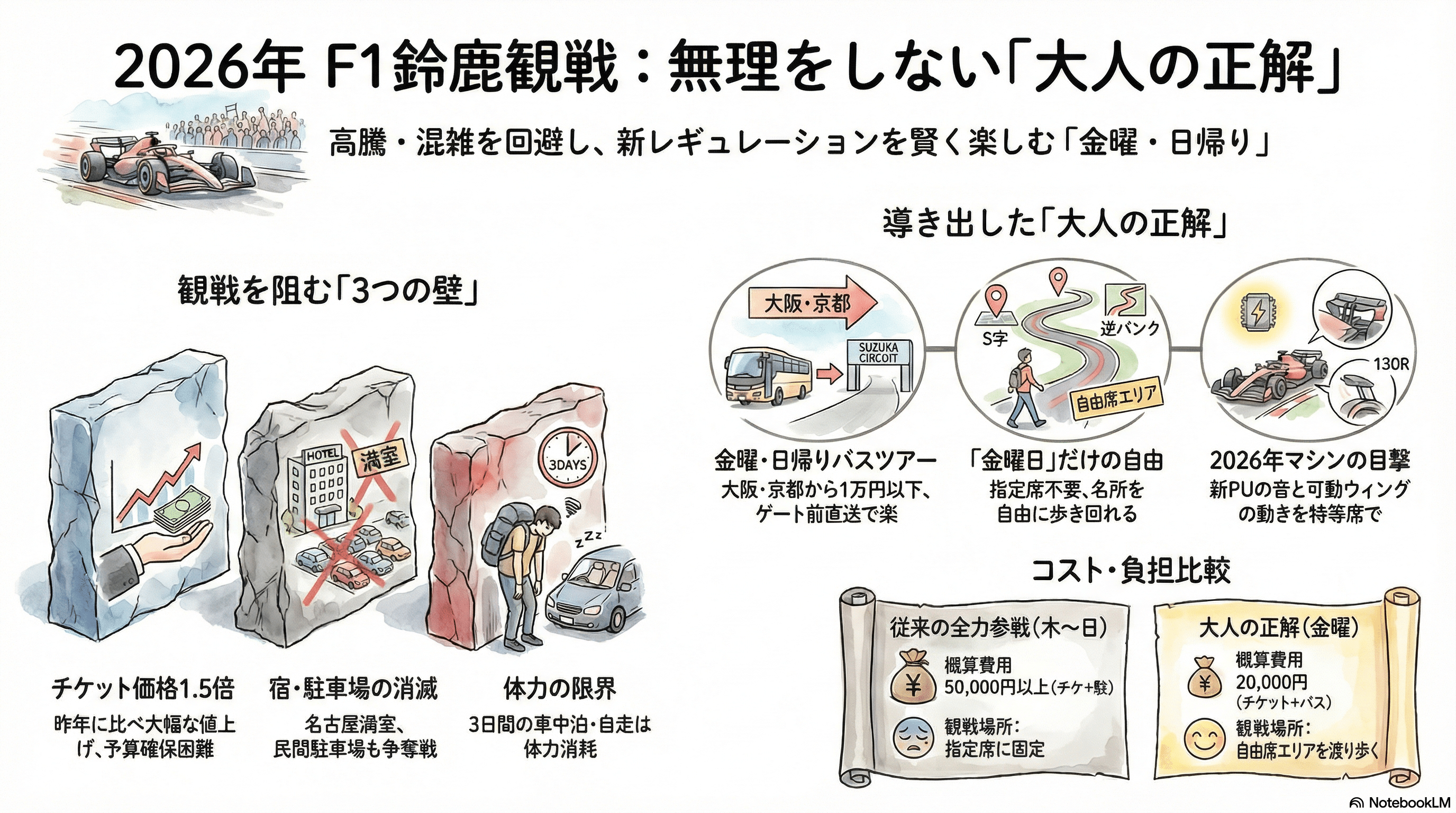 F1鈴鹿観戦、あきらめかけていたら意外な正解を見つけた話｜がらむまさら