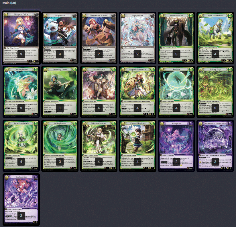 Grand Archive初心者デッキ構築 Wind Umbra Tristan編｜Nemo