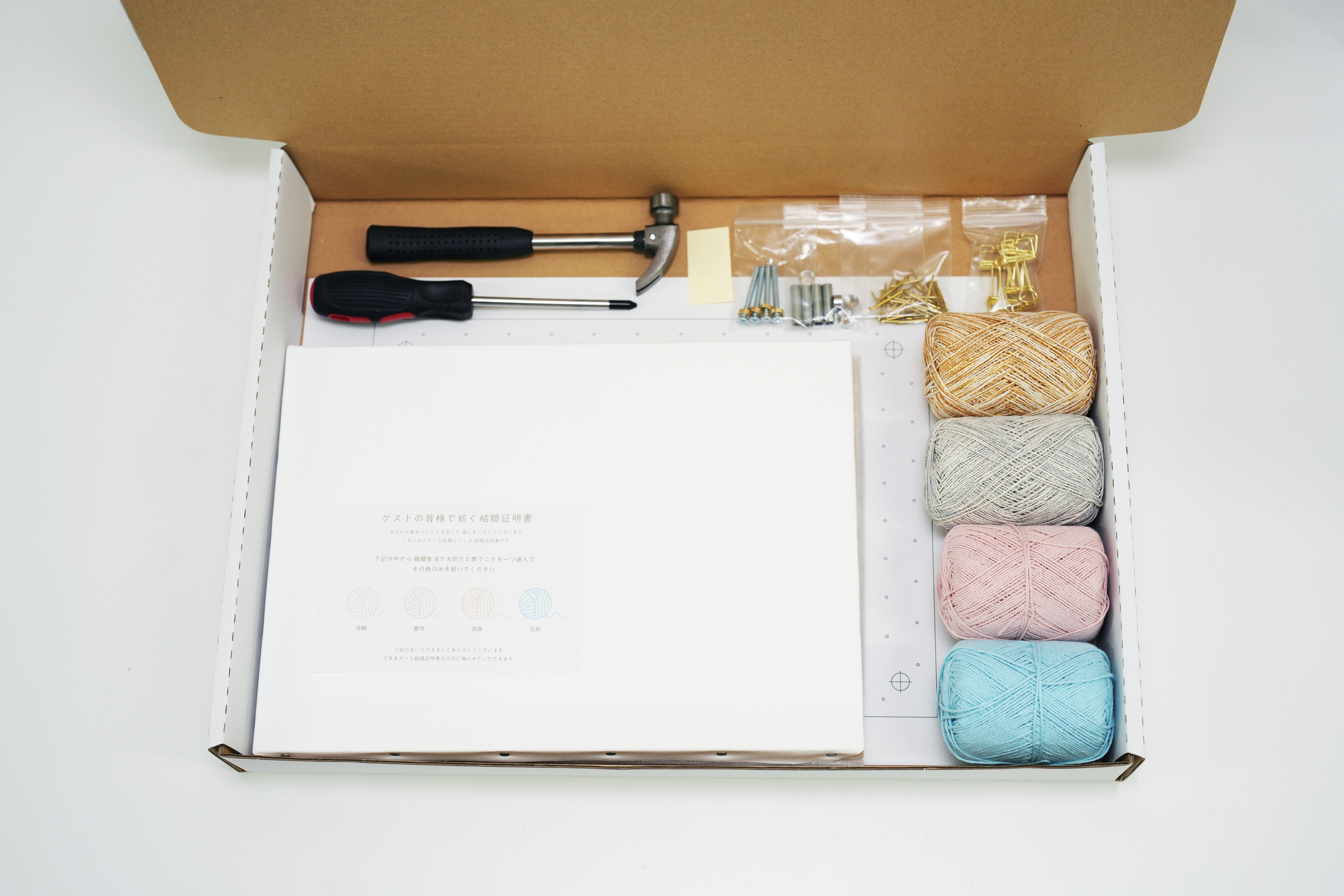 ゲストと紡ぐ、ストリングアート結婚証明書できました｜#アートのある