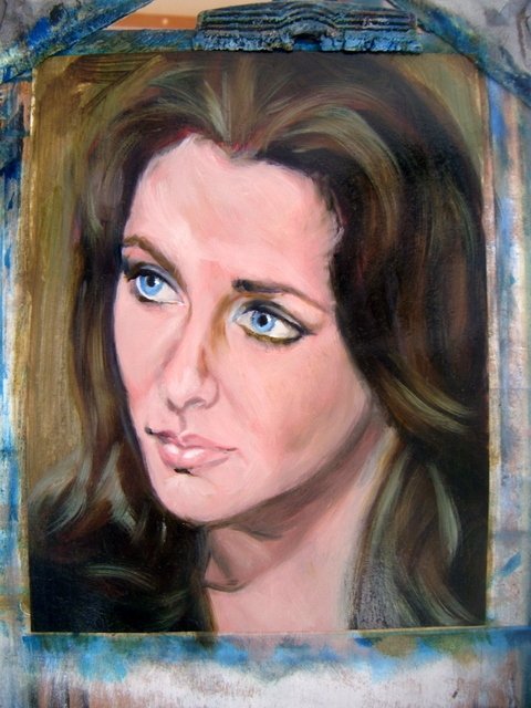 一日一絵（69）Elizabeth Taylor ( 1932 – 2011) British を描く