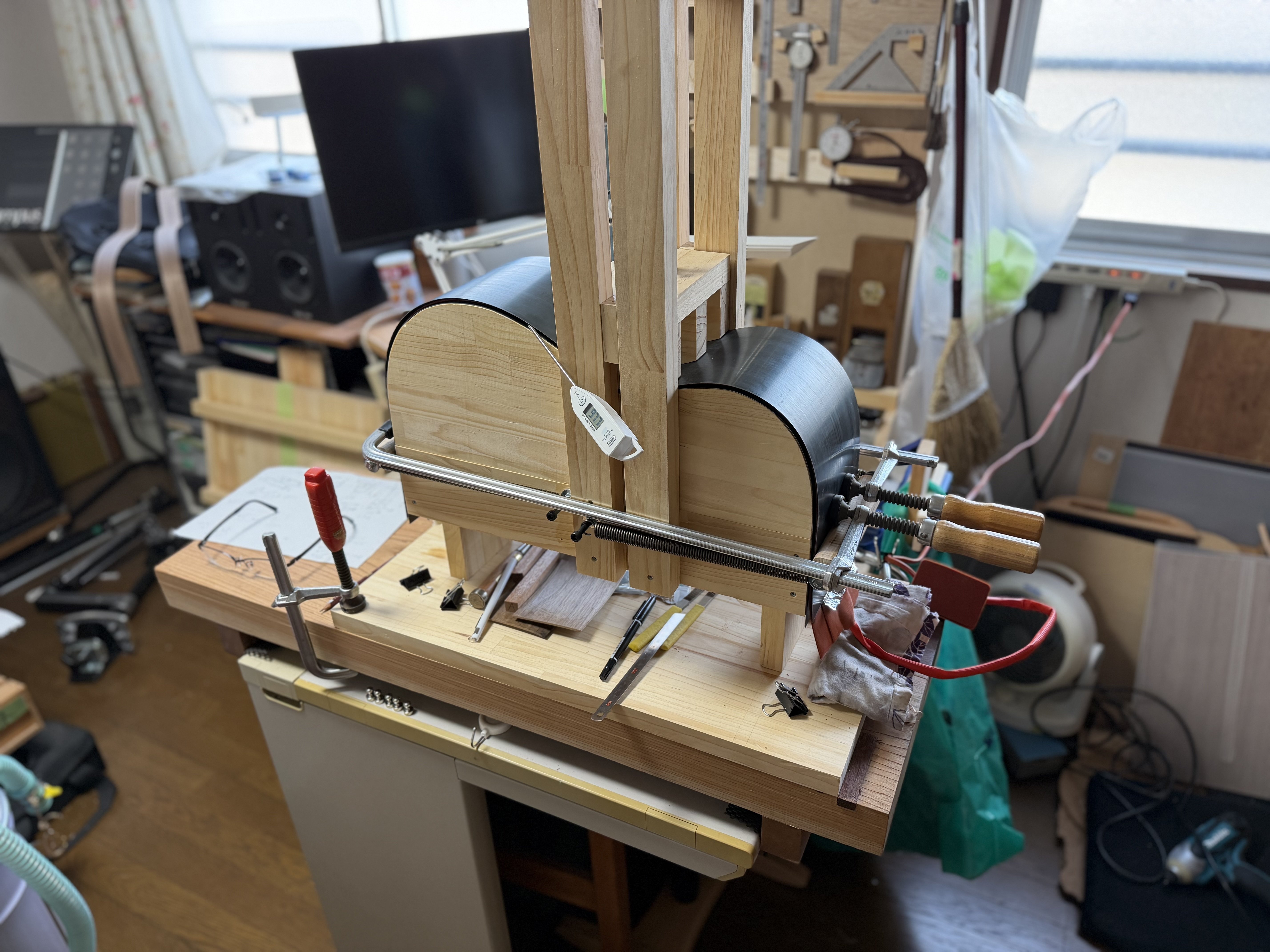 クラシックギターを作る016_横板曲げ成功！｜黄色い魚