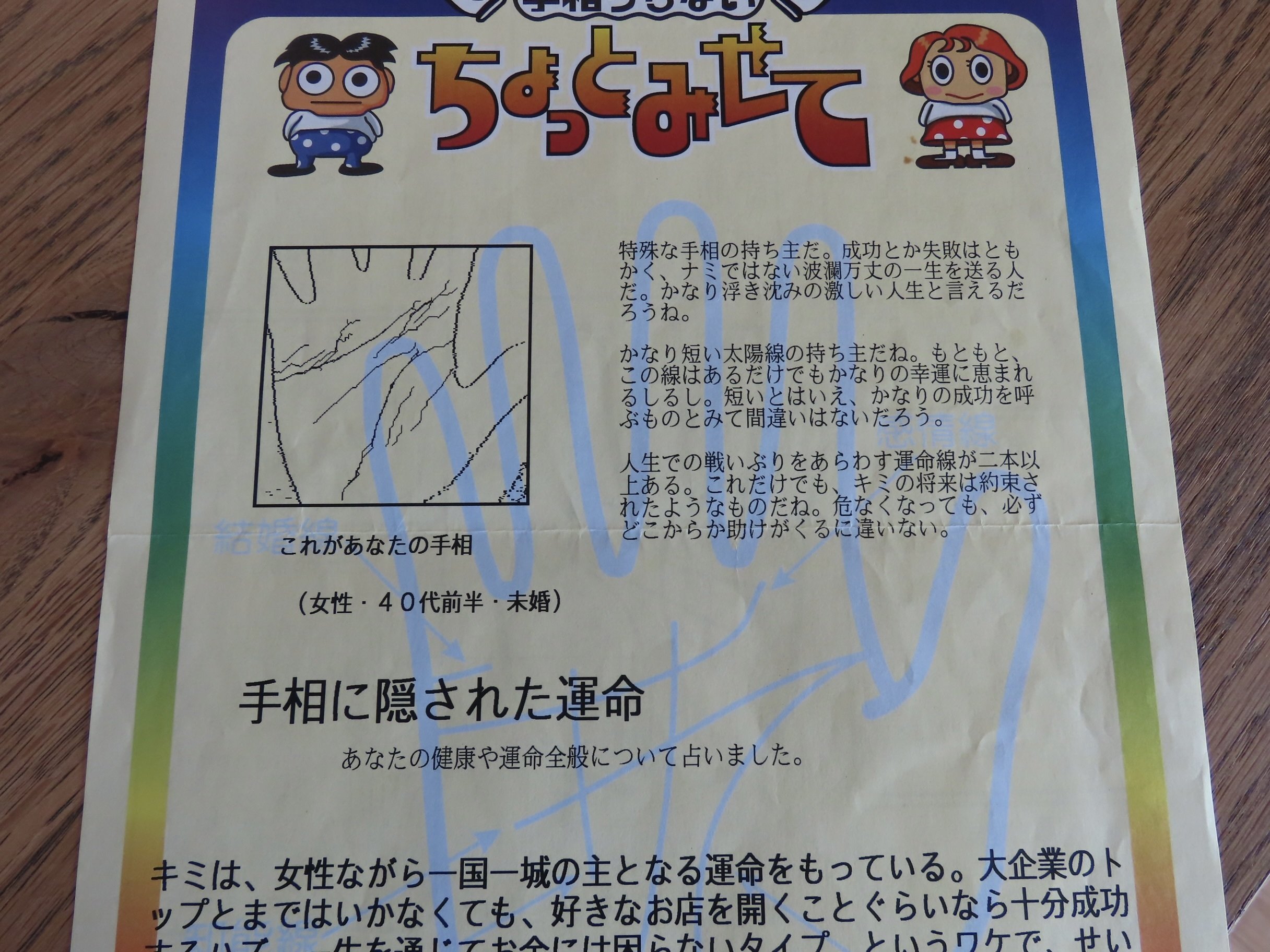 25年前の手相鑑定書｜かものさくらこ