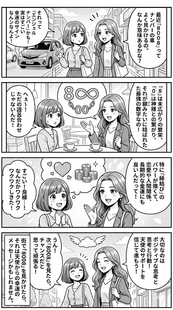 ナンバープレート「8008」に隠された7つの幸運の意味｜エンジェル
