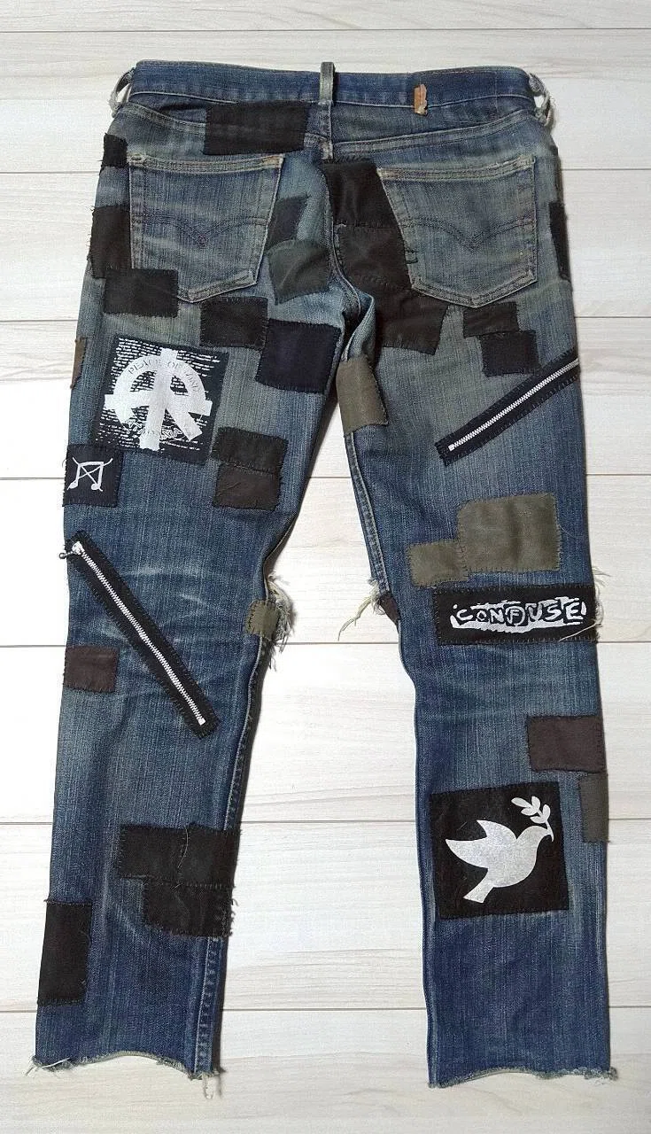 DIY‼︎ PUNK‼︎ BORO‼︎ crust pants クラストパンツ Crust punk pants - Etsy 日本