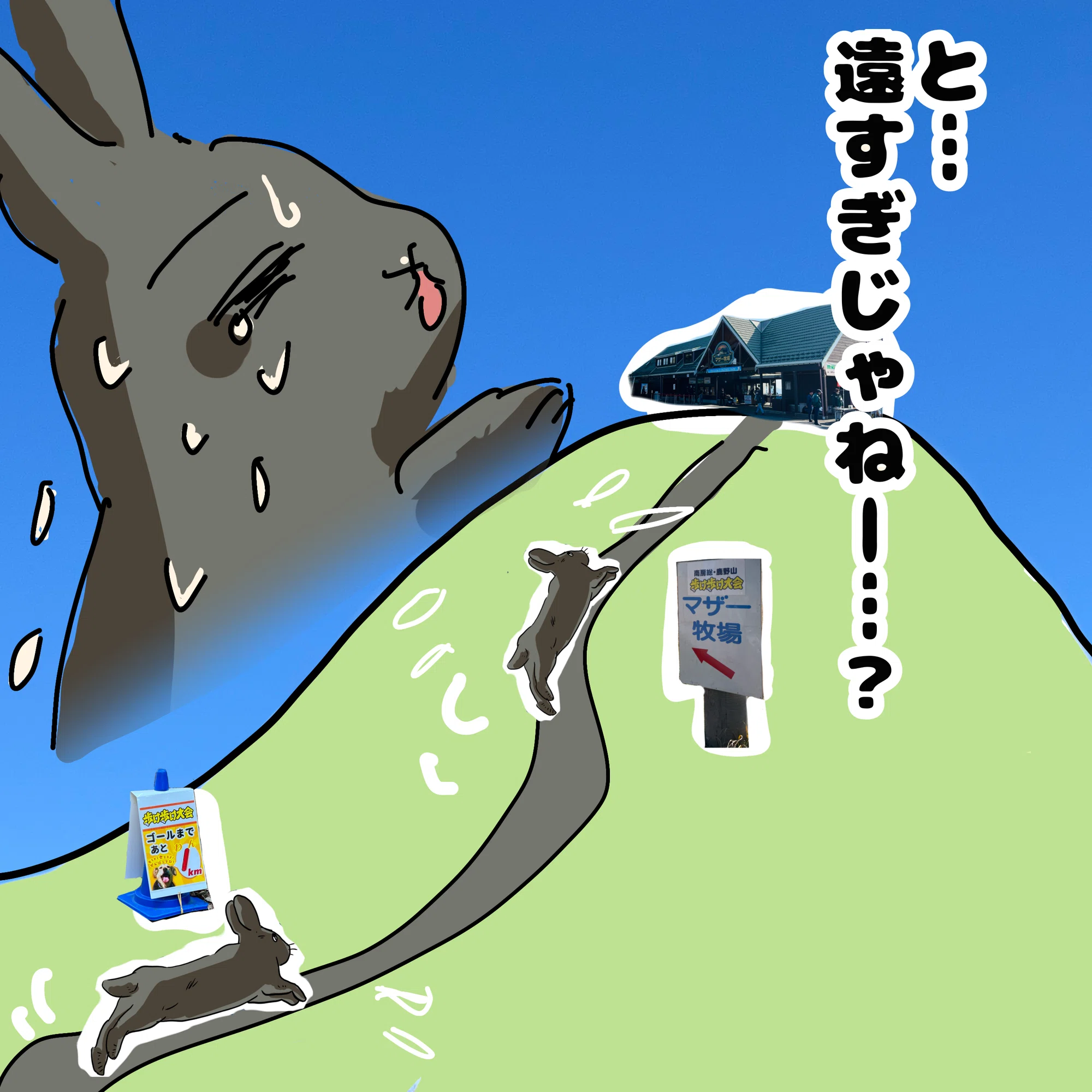 9km歩いてマザー牧場まで行った話｜たま