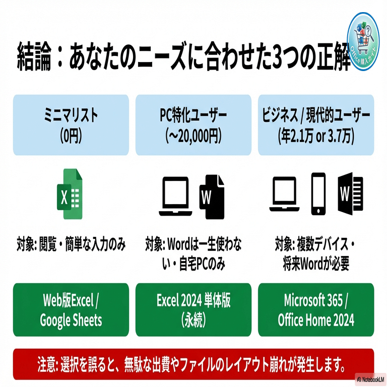 エクセルのみ欲しい人必見！単体版Excel 2024の最安値と「無料で使う裏