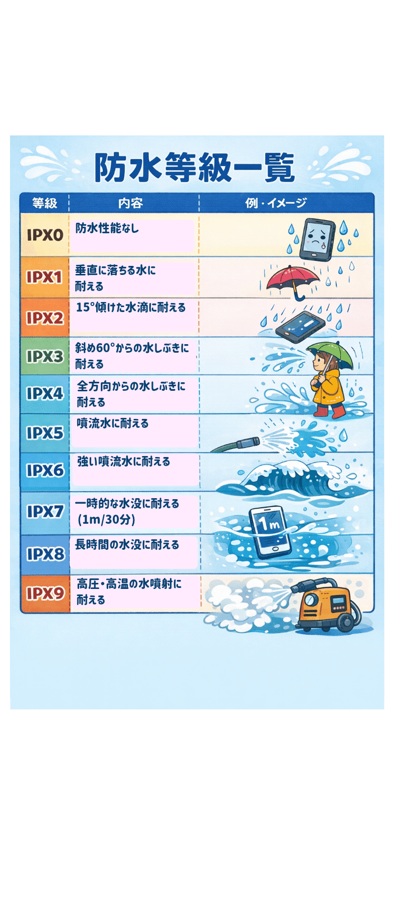Day8:防水規格の落とし穴 ― IPX9の登場｜はちまる
