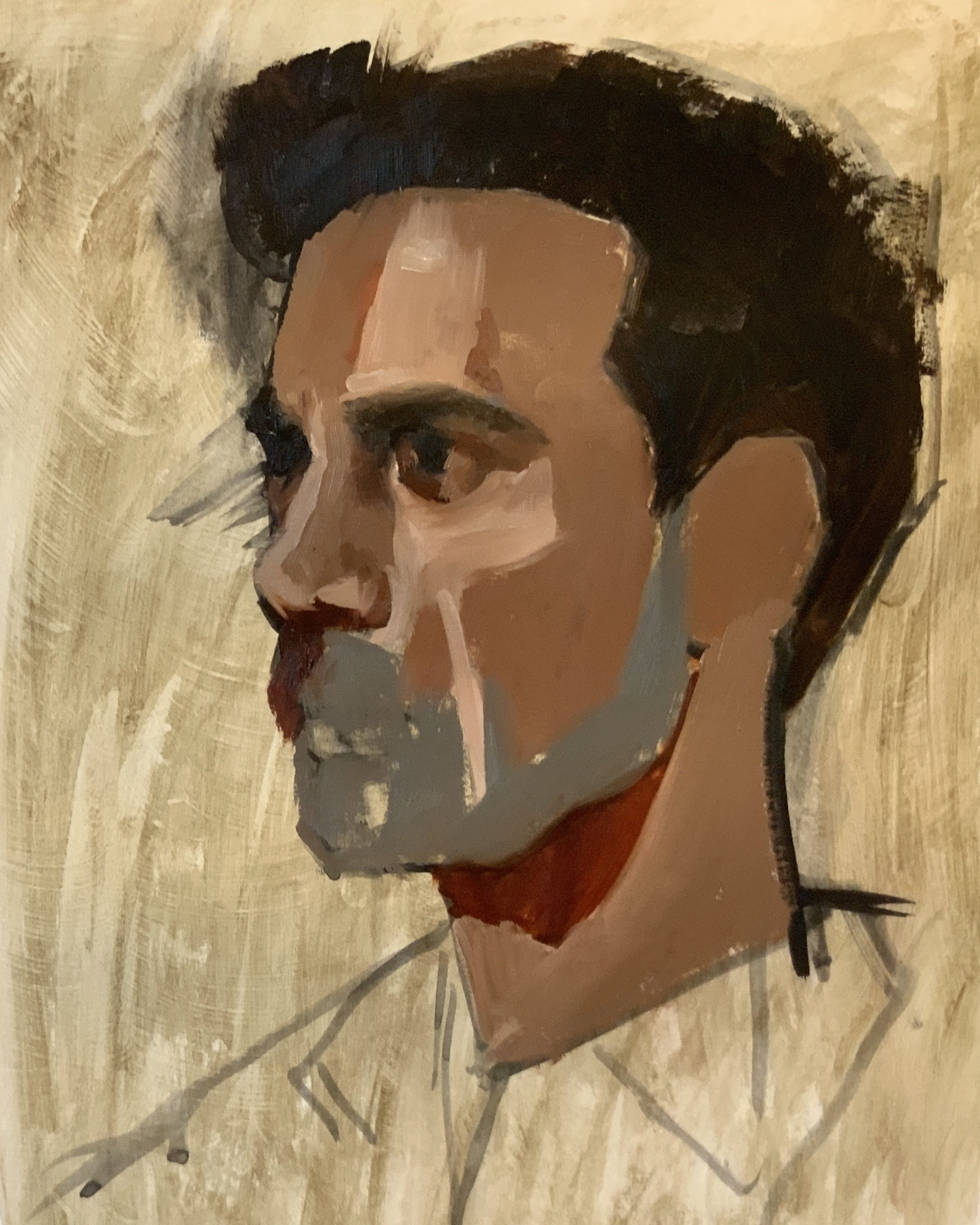 油絵 no.53 リアズー3色のみで描く｜なお