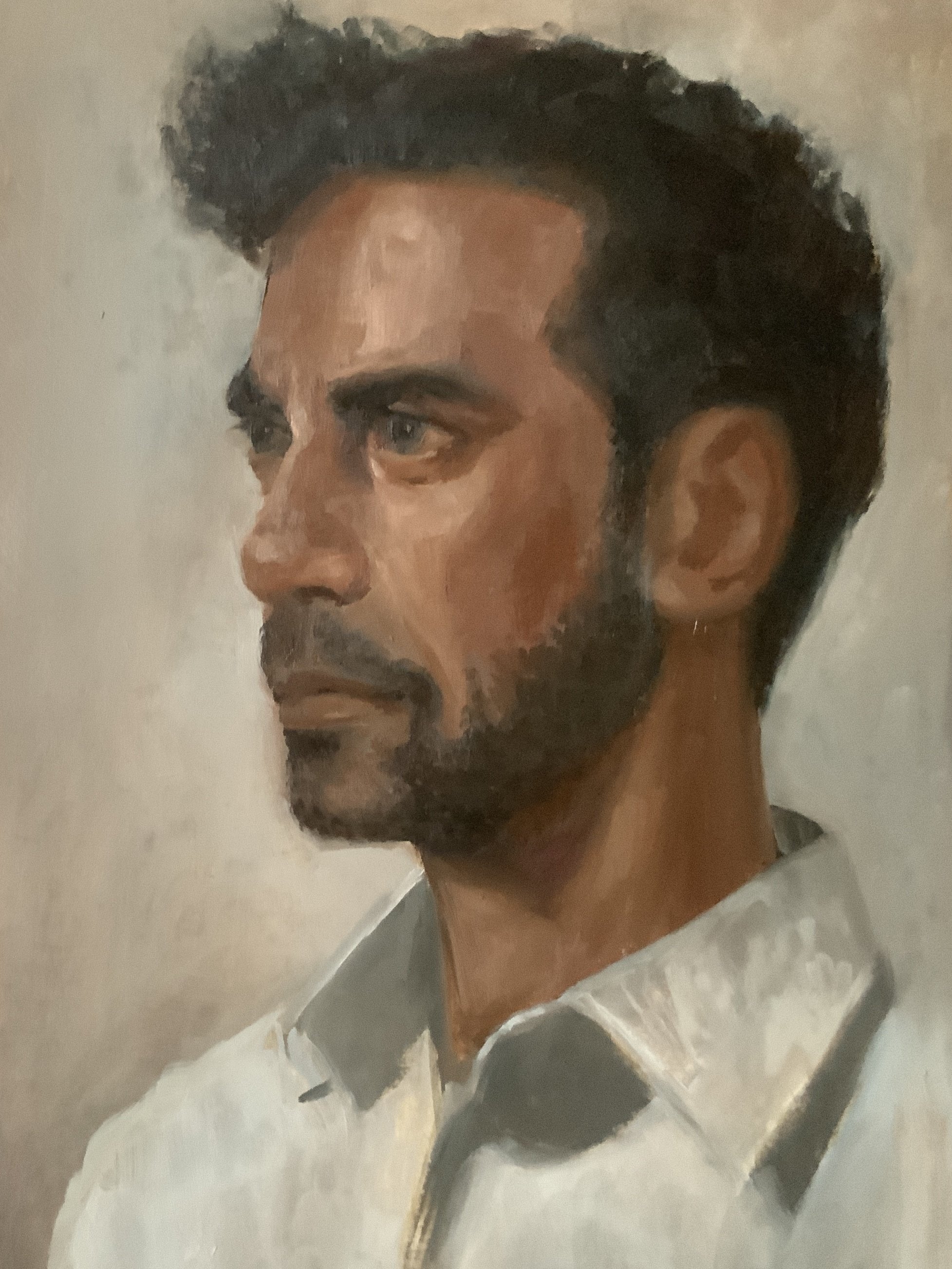 油絵 no.53 リアズー3色のみで描く｜なお