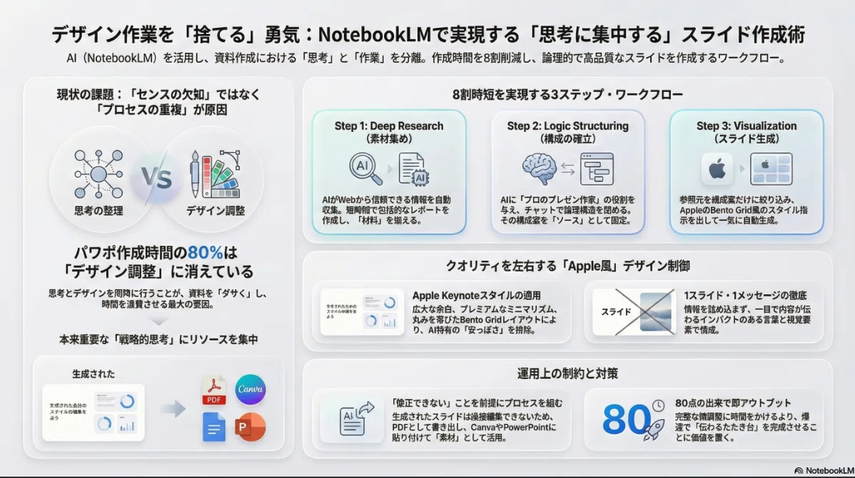 新企画の提案やビジョン共有に(Apple風)