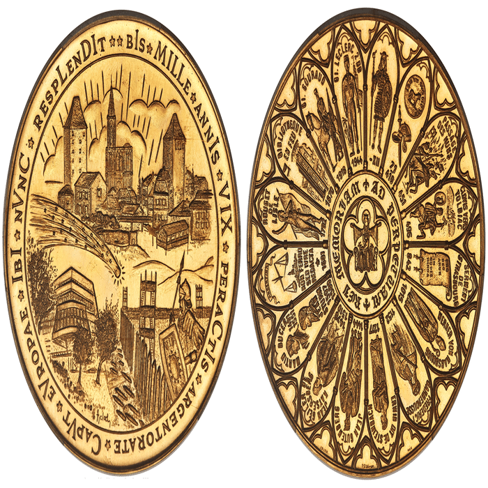 1988年フランス｜ストラスブール2000年記念 金メダル｜アンティーク