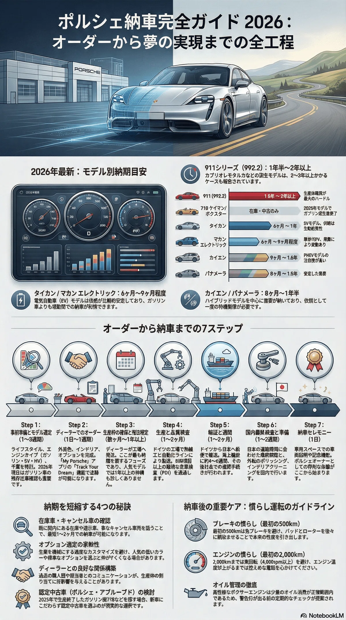 ろく　5月予約枠 完全保存版】ポルシェ納車までの期間はどのくらい？オーダーから