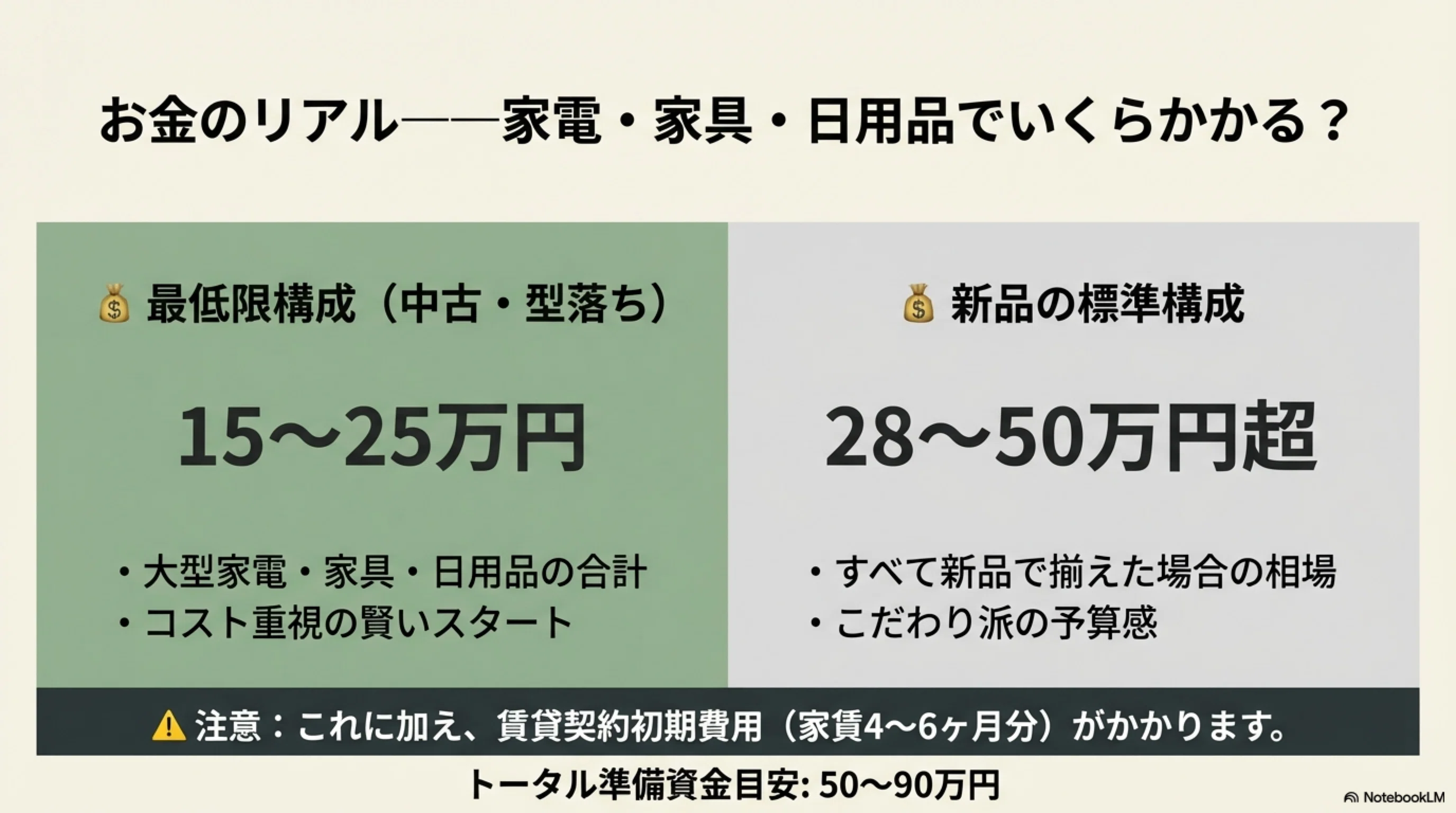 初日に要るのは実は10数点だけ！一人暮らし準備の買い物リスト 
