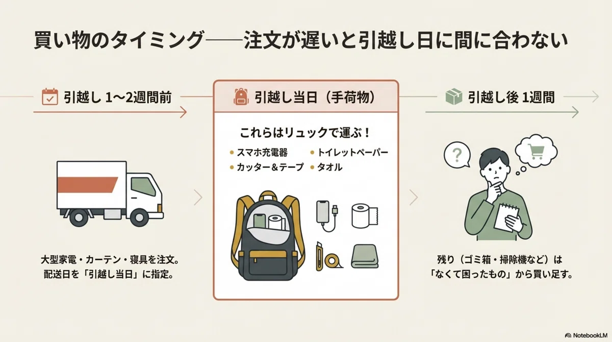 初日に要るのは実は10数点だけ！一人暮らし準備の買い物リスト 