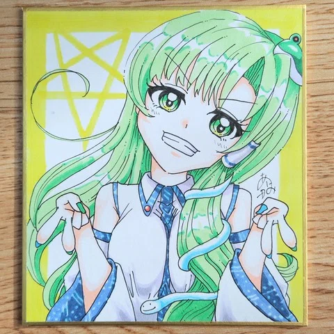 絵│東風谷早苗の色紙｜あけみダイナミック
