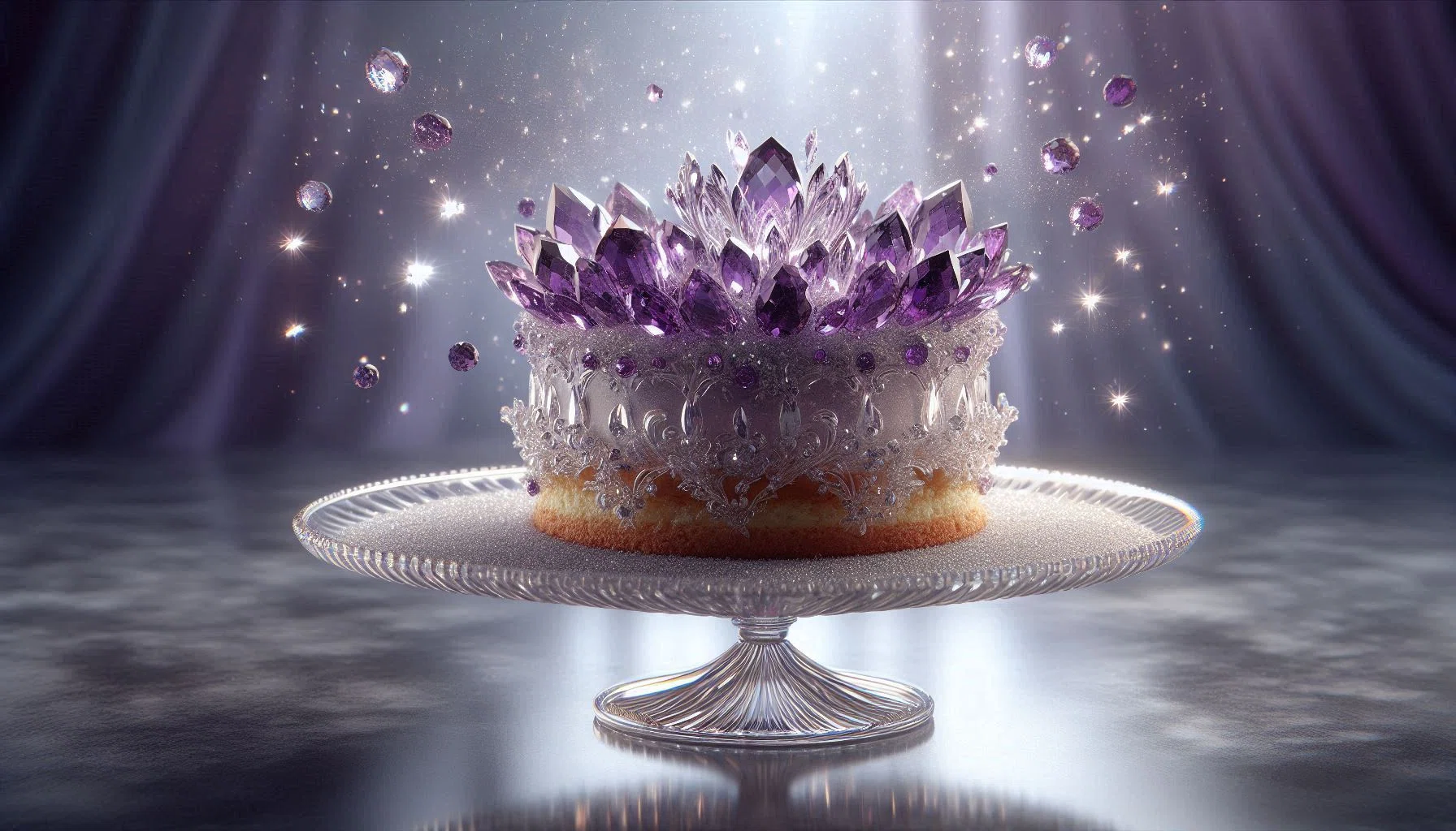 真作　オリジナル　デジタルアート　限定一点物　クリスタルケーキ AIアート】クリスタルケーキ~Crystal Cakes｜ボコポコ