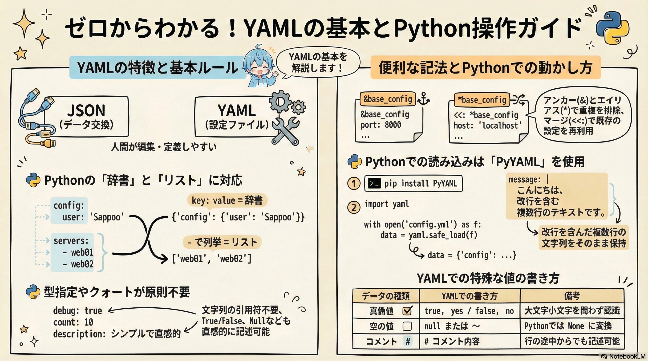 Pythonサイト要約_サプーYT_【エンジニア必見】設定ファイルにYAMLが