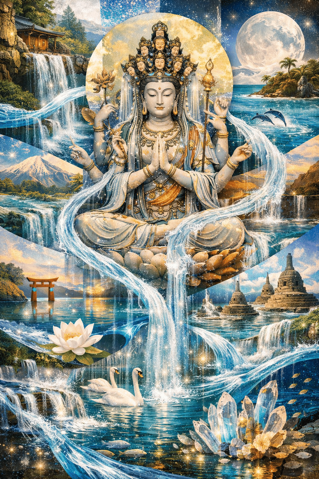 NEO・仏画 『水の線（ライン）』｜つるぎゆたか