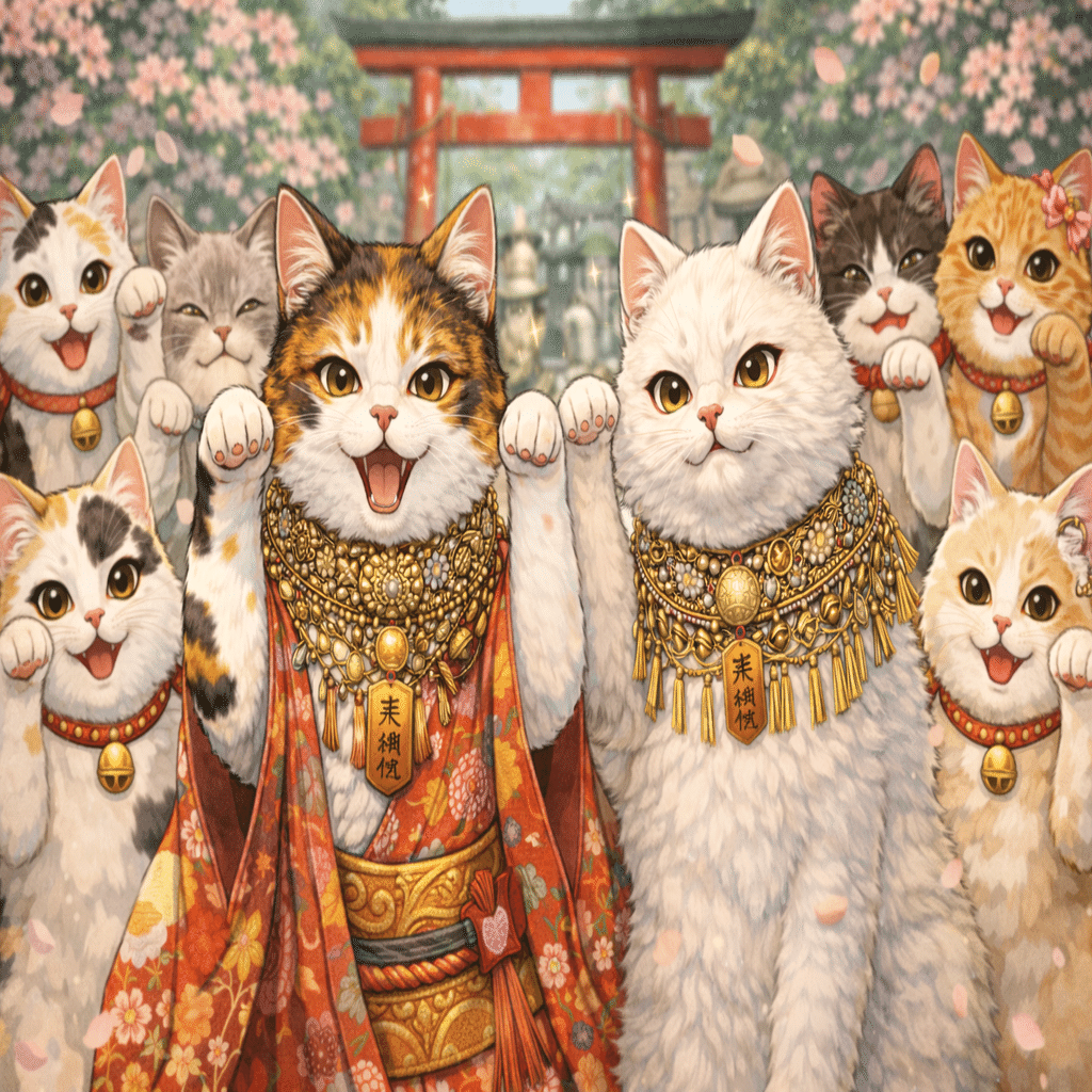 ねこかみさま【特別編・招き猫の稼ぎ時】｜ことは｜愛するーさんのため