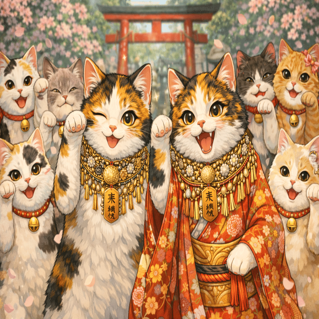 ねこかみさま【特別編・招き猫の稼ぎ時】｜ことは｜愛するーさんのため