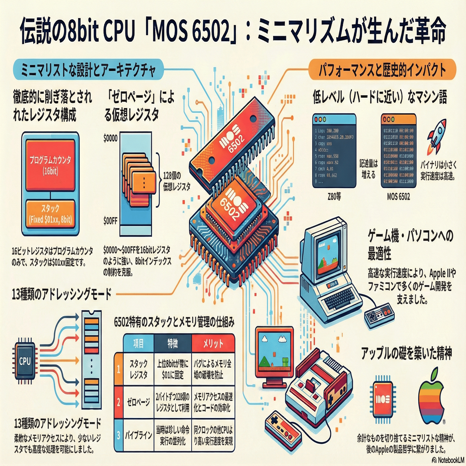 6502 - ミニマリストな8bitCPU｜kzn