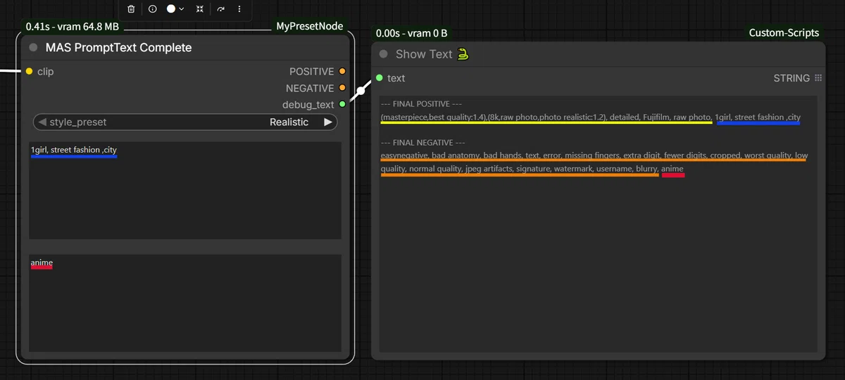 ComfyUIのプロンプトを簡略化する。（超便利なcustomnode）①｜mas