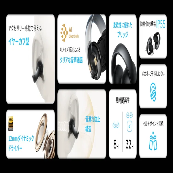 実機レビュー】Anker Soundcore AeroClip｜それは「イヤホン」という