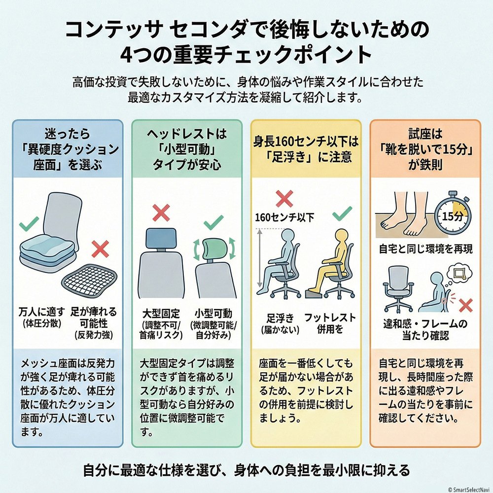 コンテッサセコンダの後悔を防ぐ！失敗しない選び方と対策