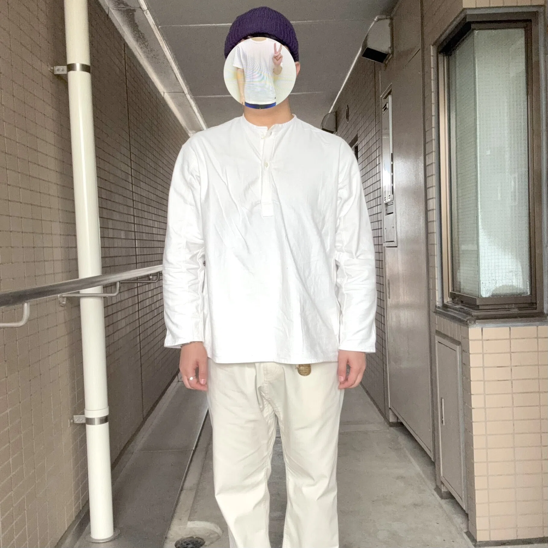 178cm/87kg】ロシア軍 ヘンリーネック スリーピングシャツのサイズ感