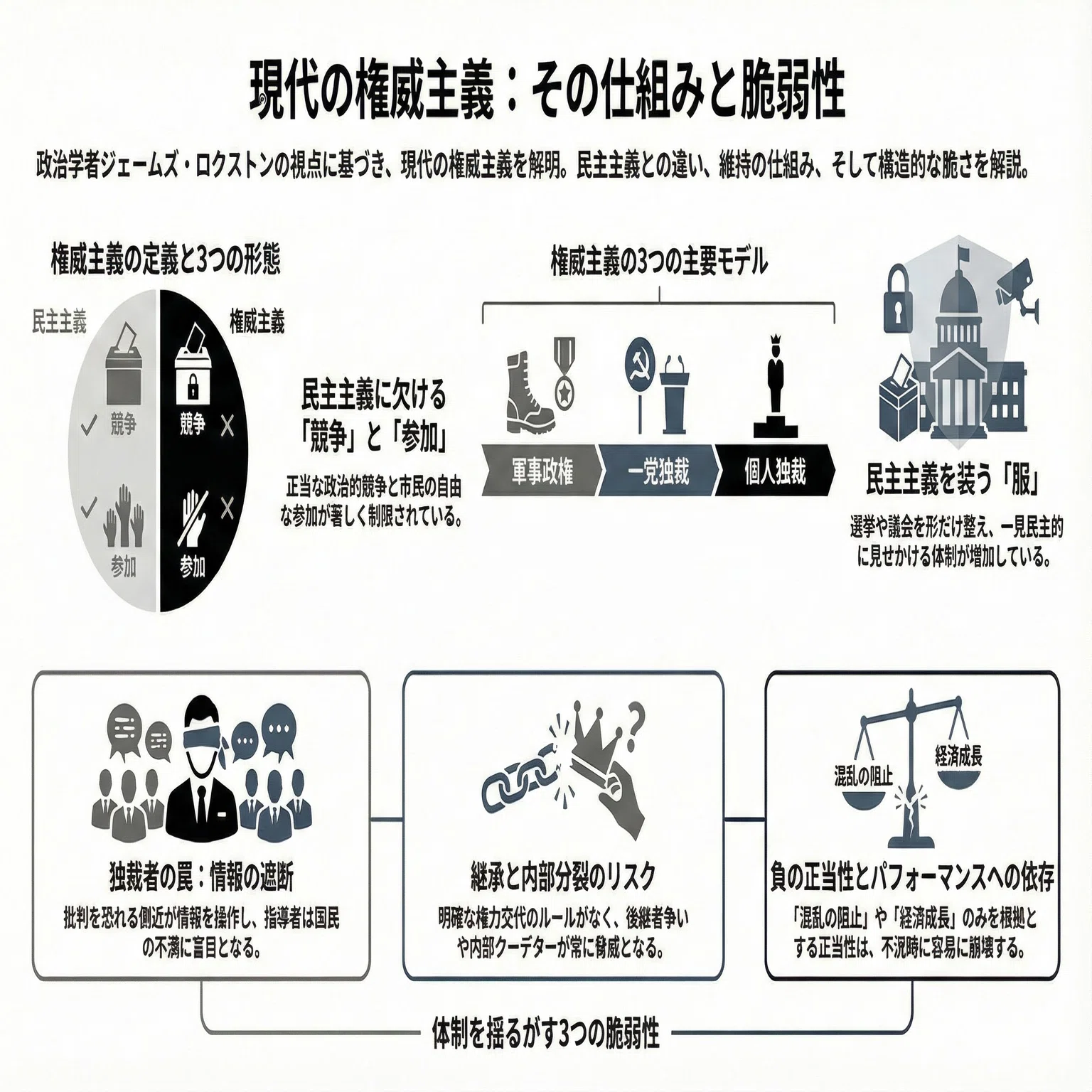民主主義の皮を被った「見えない独裁」：現代社会を蝕む権威主義の正体