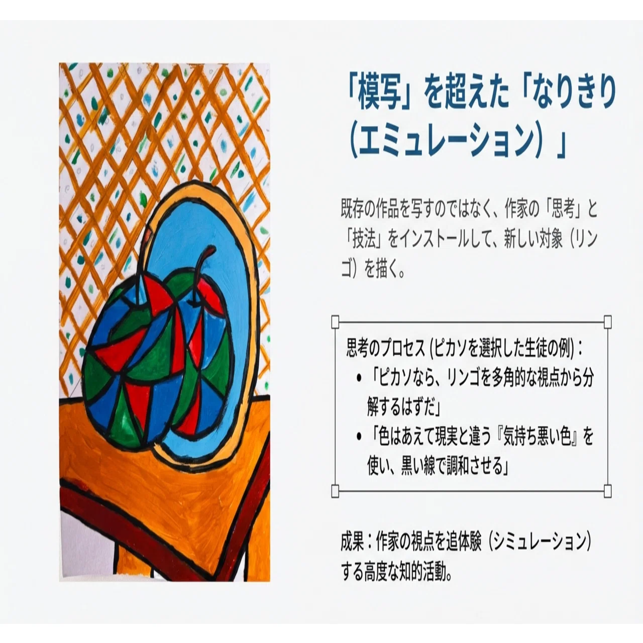 ー鑑賞の授業ー 「もし、あの有名アーティストが最新作として『りんご