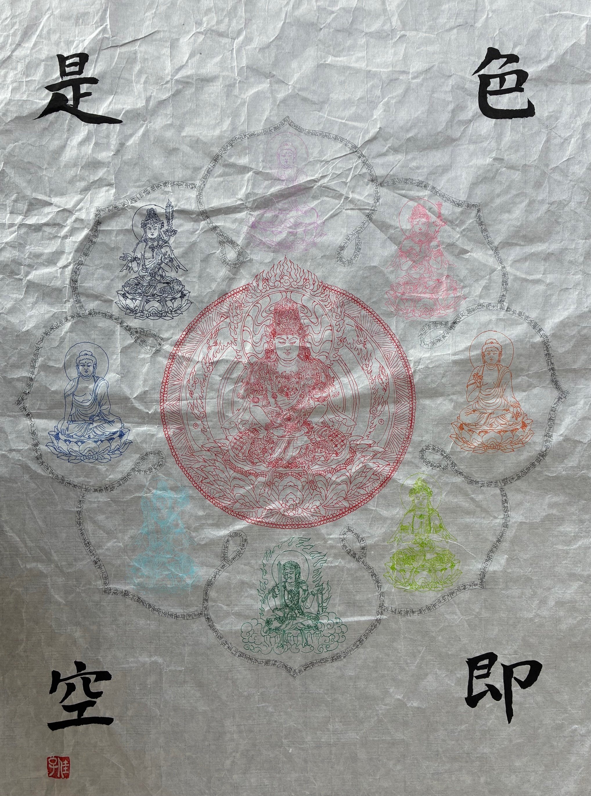 一枚にこだわる 次の一枚にかける [仏画曼荼羅アート 佛日寺教室