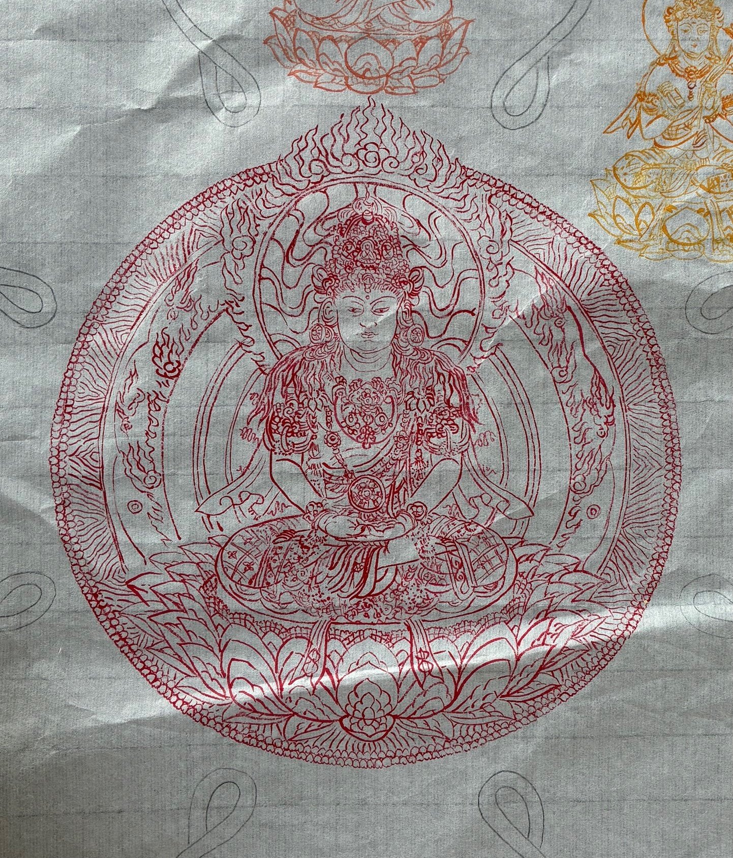 一枚にこだわる 次の一枚にかける [仏画曼荼羅アート 佛日寺教室