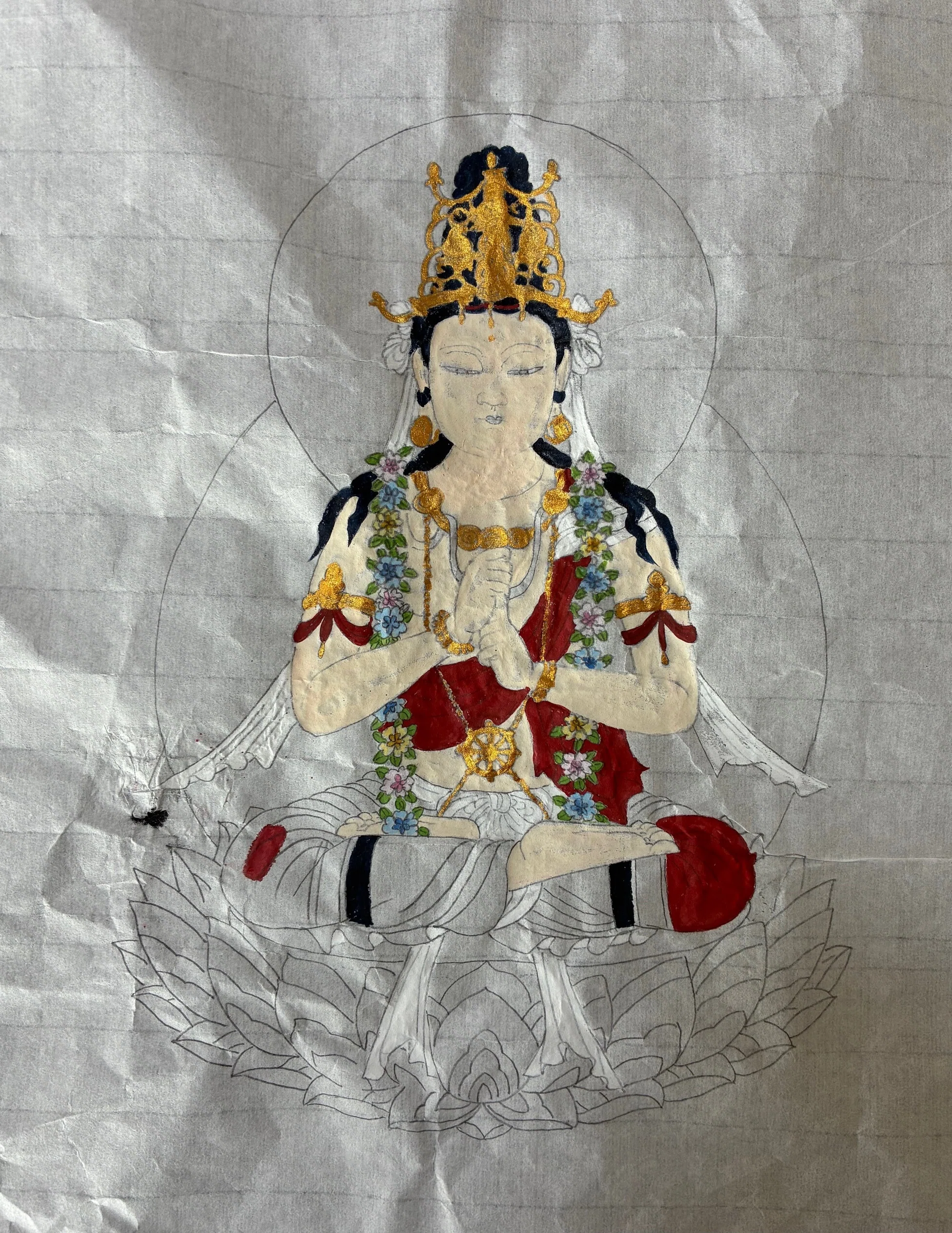 一枚にこだわる 次の一枚にかける [仏画曼荼羅アート 佛日寺教室