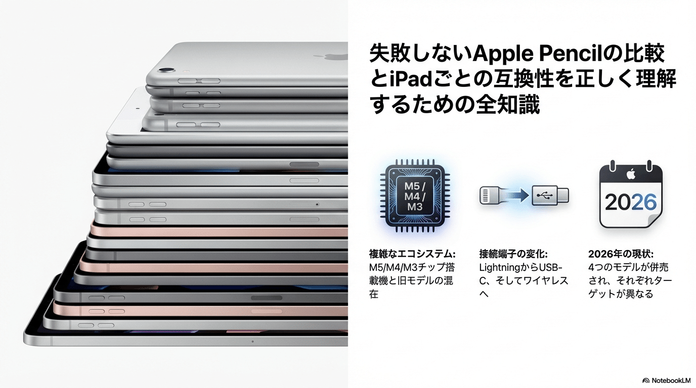 Apple Pencilの比較で迷わないための完全ガイド！iPad対応表から機能の
