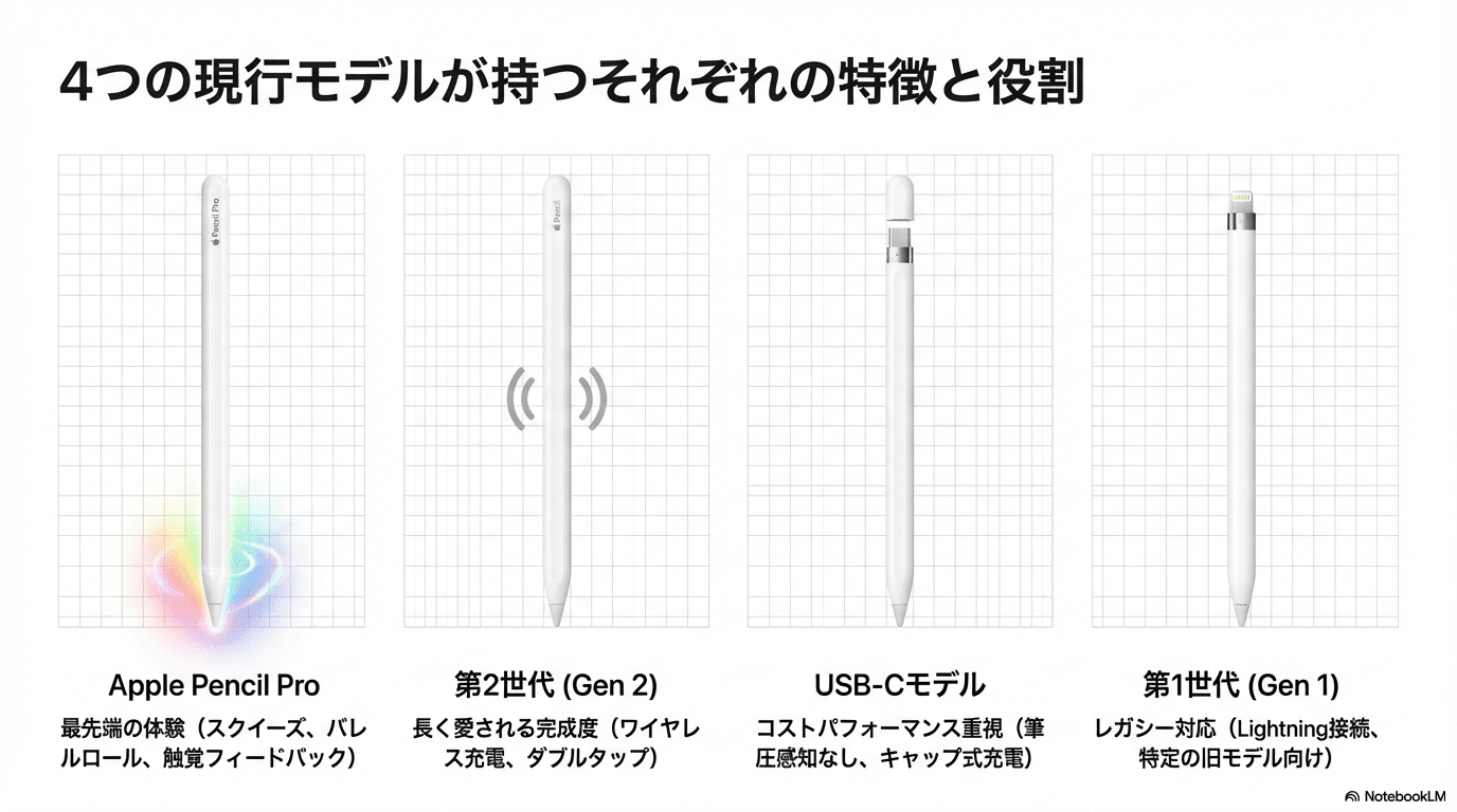 Apple Pencilの比較で迷わないための完全ガイド！iPad対応表から機能の