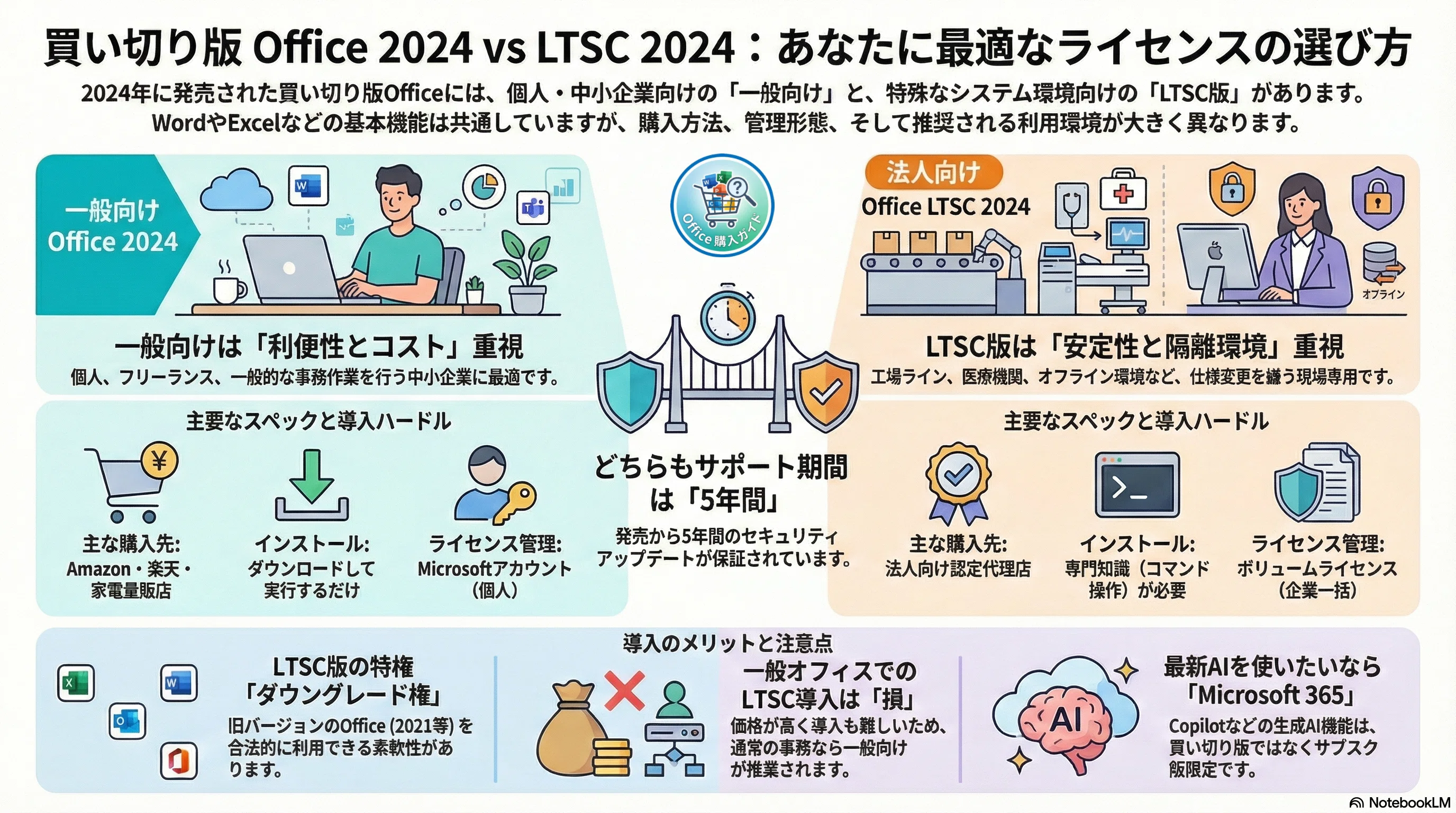 比較】一般向け Office 2024 と 法人向け Office 2024 LTSC の違い 