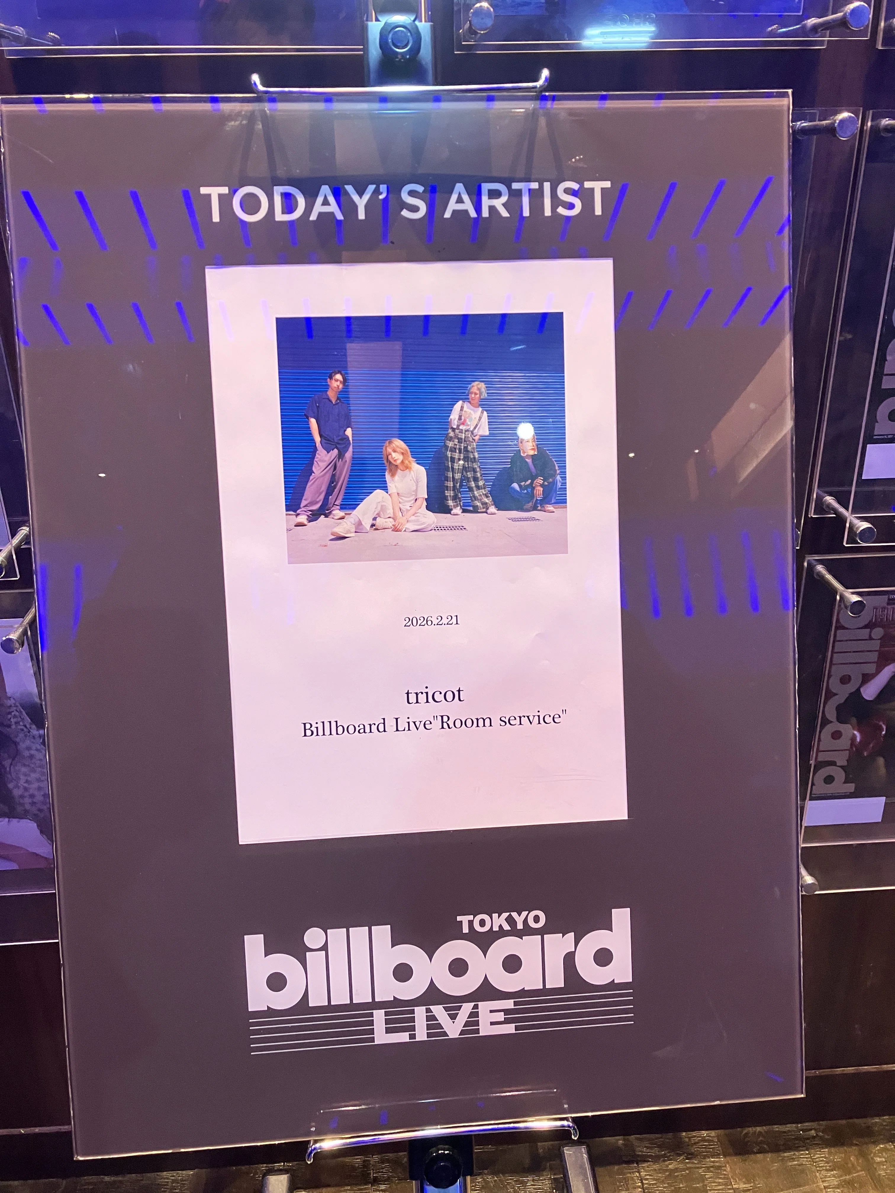 ライブ】tricot Billboard Live