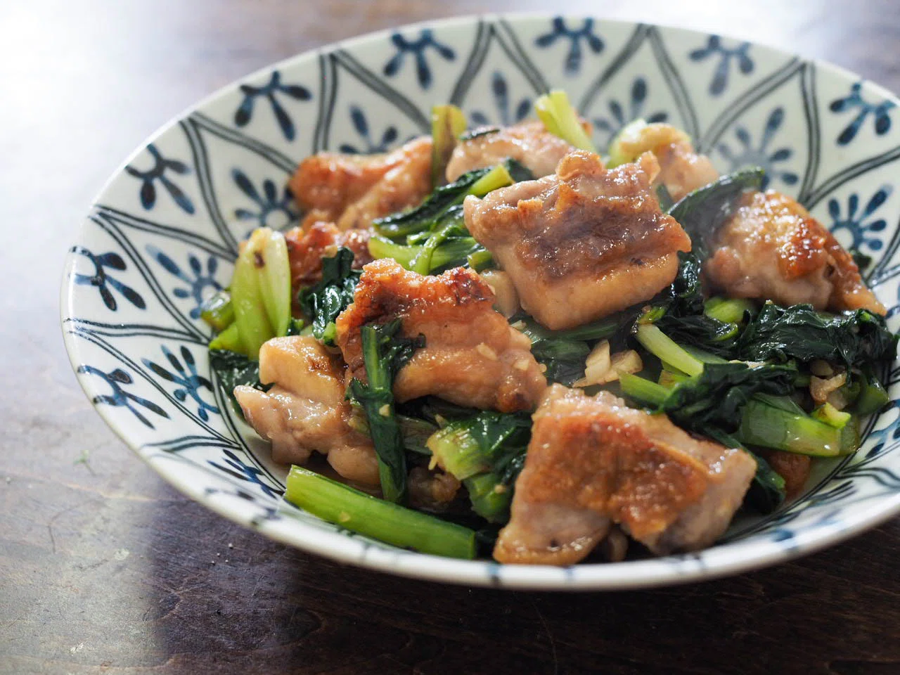 小松菜と鶏肉のにんにく煮】食欲そそるニンニク風味♪｜奥薗壽子／家庭