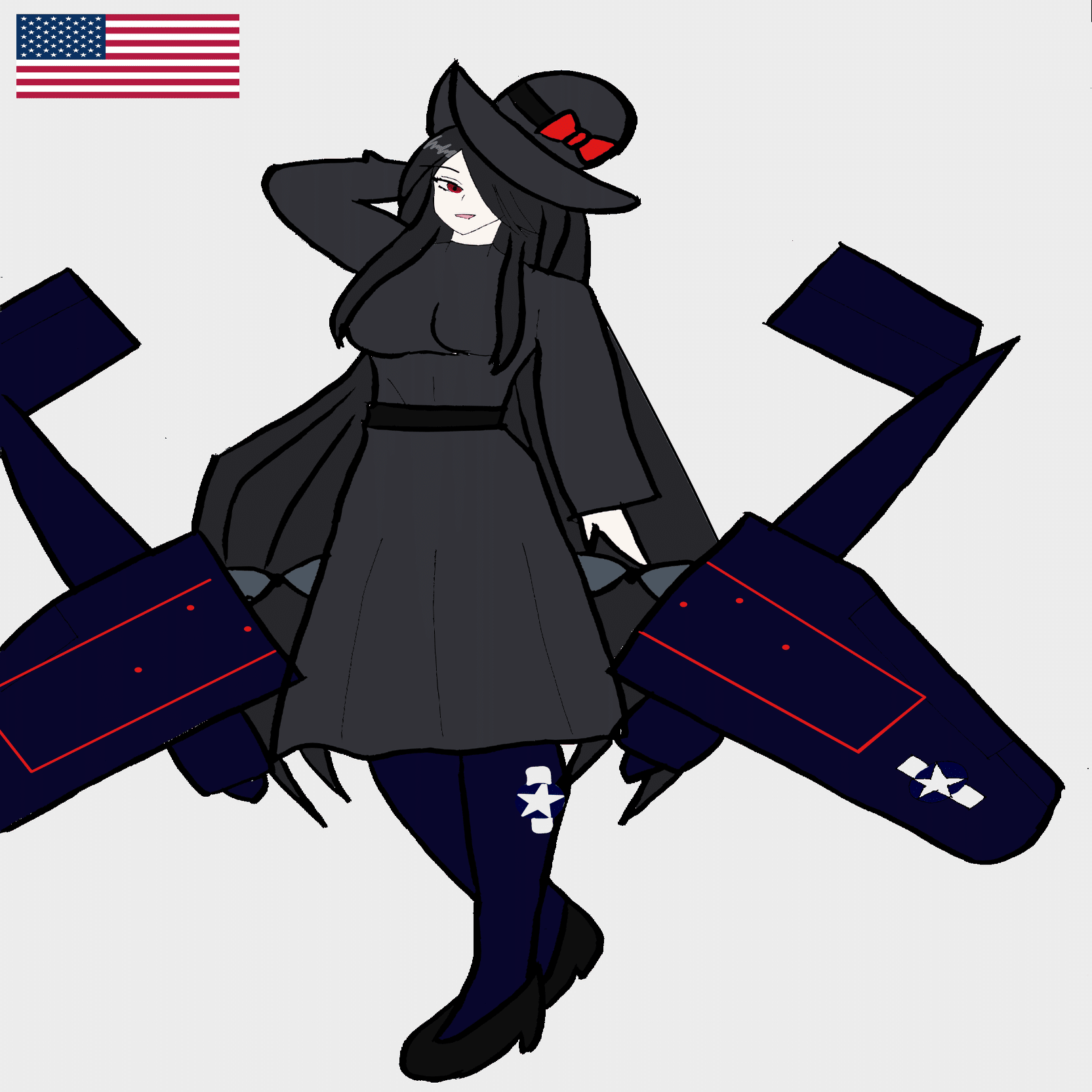 銀翼娘 P-61 ブラックウィドウ（戦闘機擬人化）｜アサルト14
