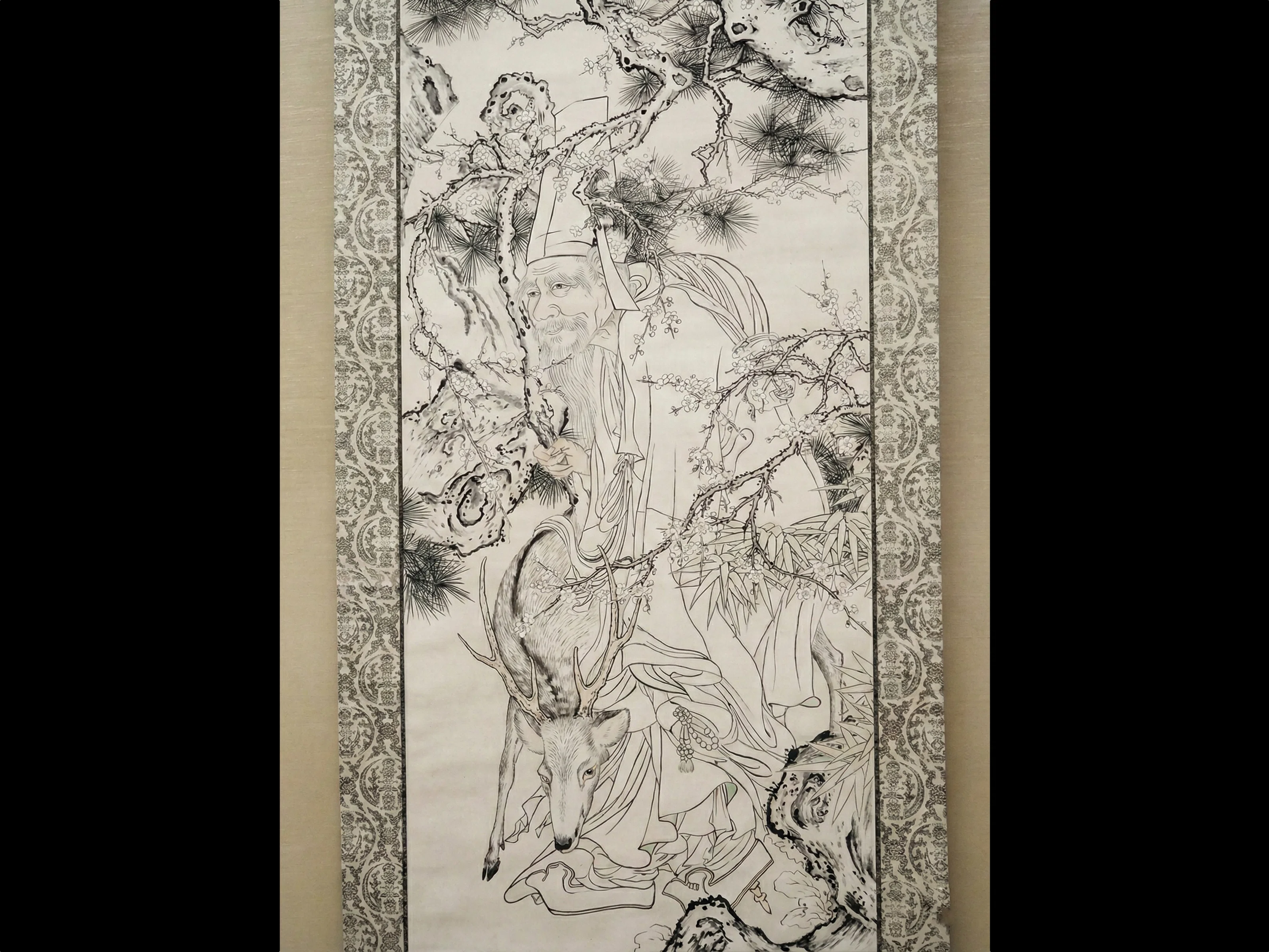 【真作】◆『雪舟 肖像図』◆検）長谷川等伯 狩野永徳 狩野探幽 周文 千利休 ◇雪舟か？ 中国 狩野派 長谷川等伯 雲谷等顔 海北友松 浙派 元 宋 明