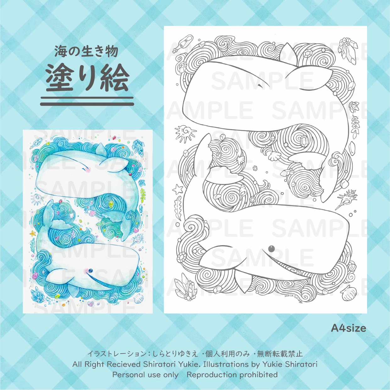 お知らせ】塗り絵のダウンロード販売開始｜しらとりゆきえ