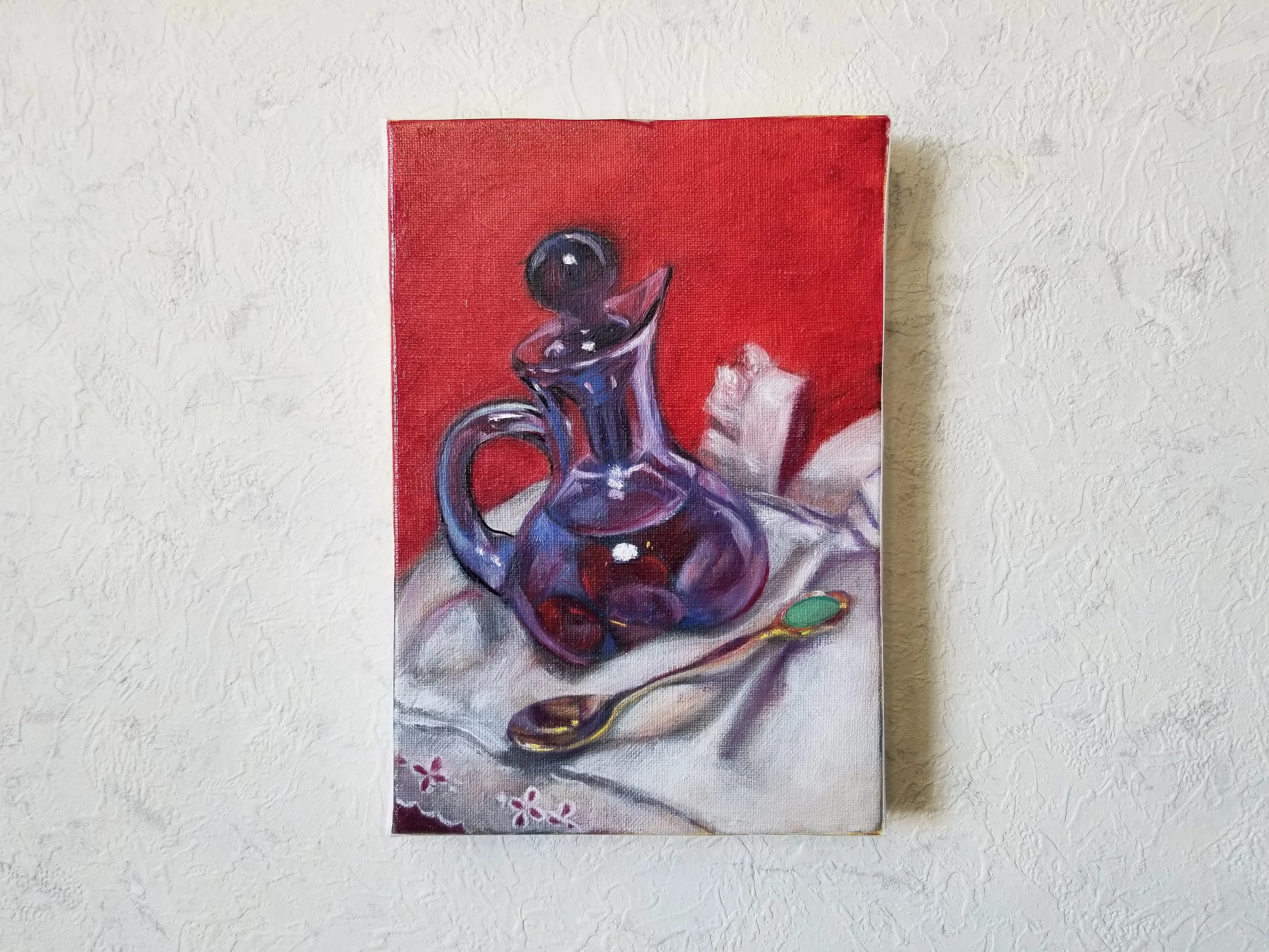 油絵制作記録1| 静物画 |クサカベのグレージングバニスを使ってみる