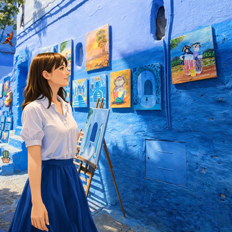 水彩画 モロッコの子供達 水彩画 モロッコの子供達 水彩画 モロッコの