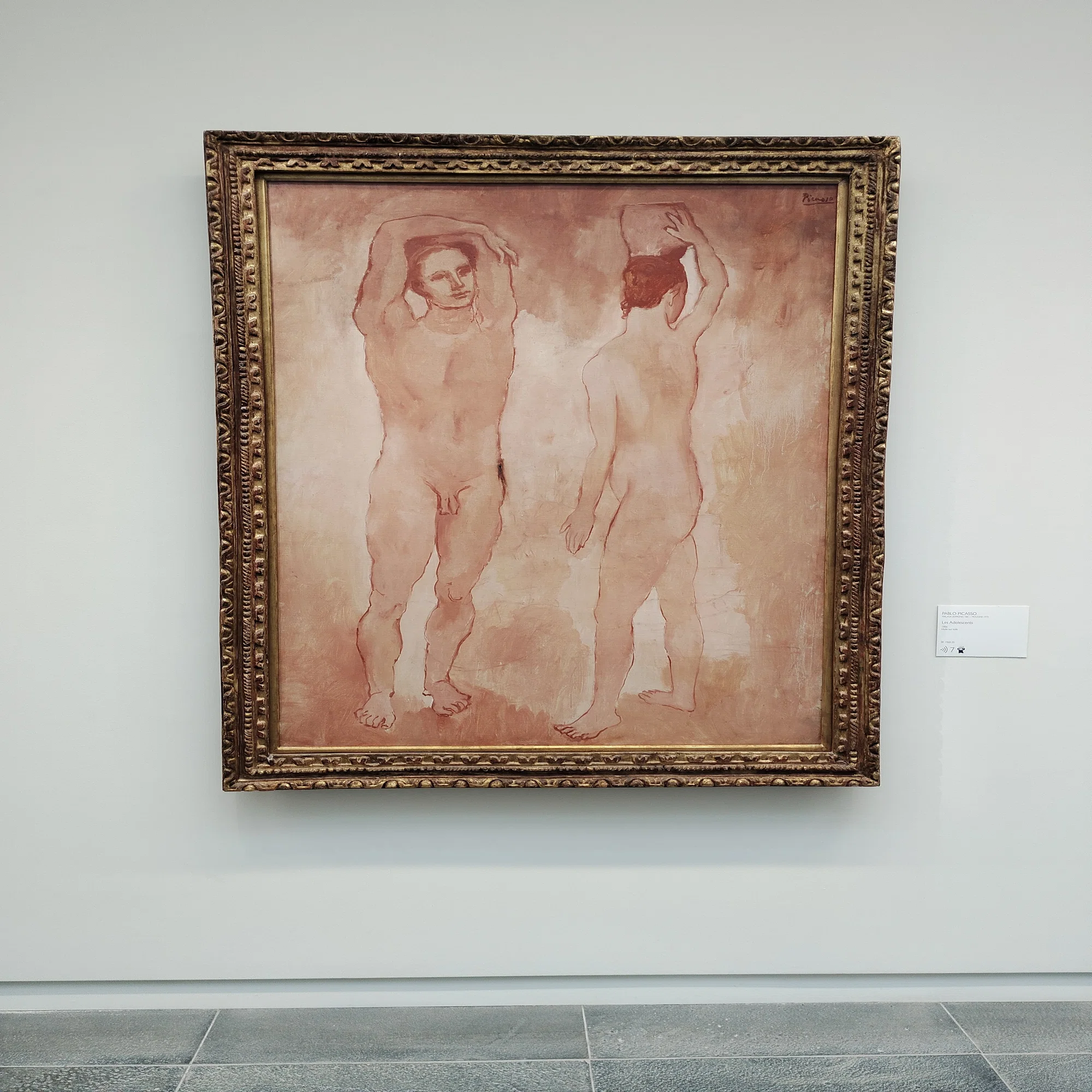 PABLO PICASSO、パブロ・ピカソ、【裸婦】、超希少画・海外レゾネ No.3 アートワネット様に連れて行って頂いた、オランジュリー美術館で