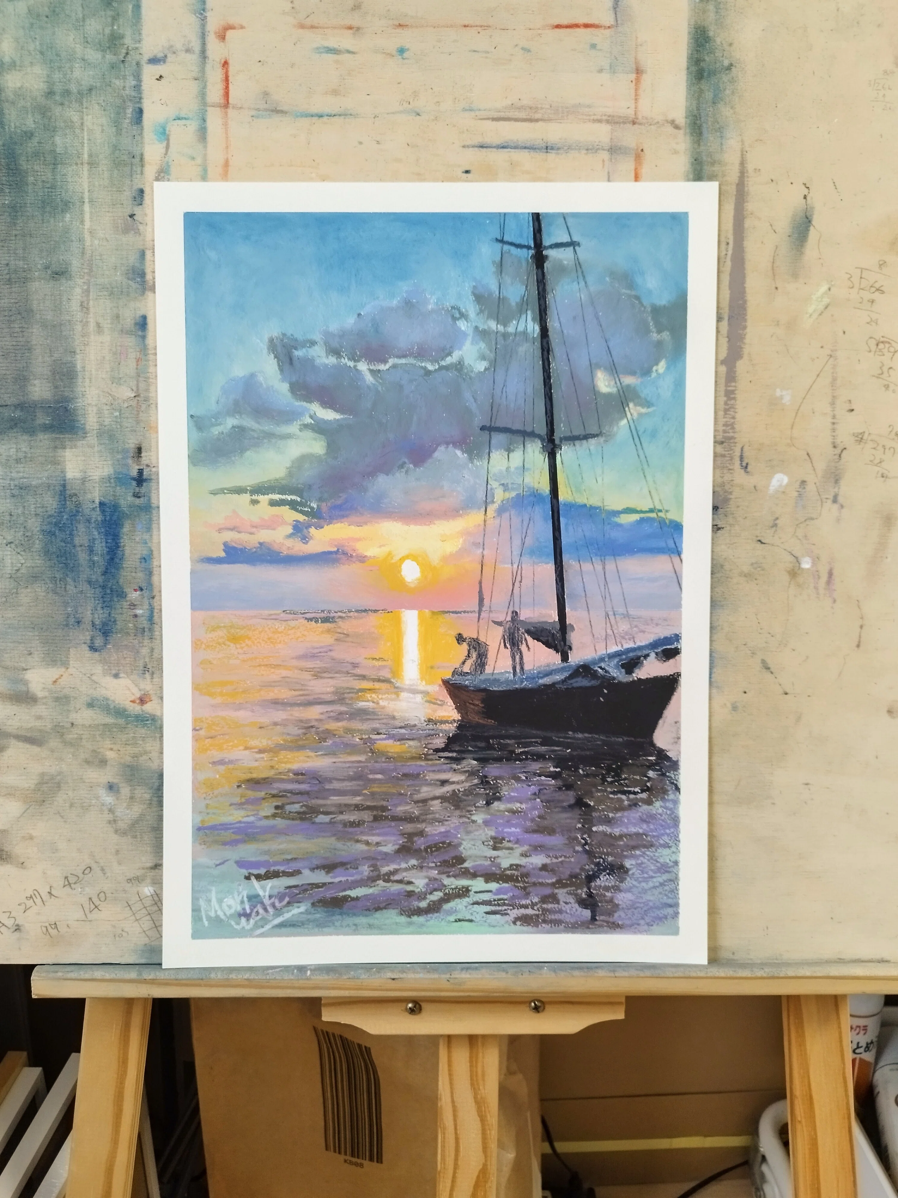オイルパステルでコントラストを意識すると“見やすい絵”になる
