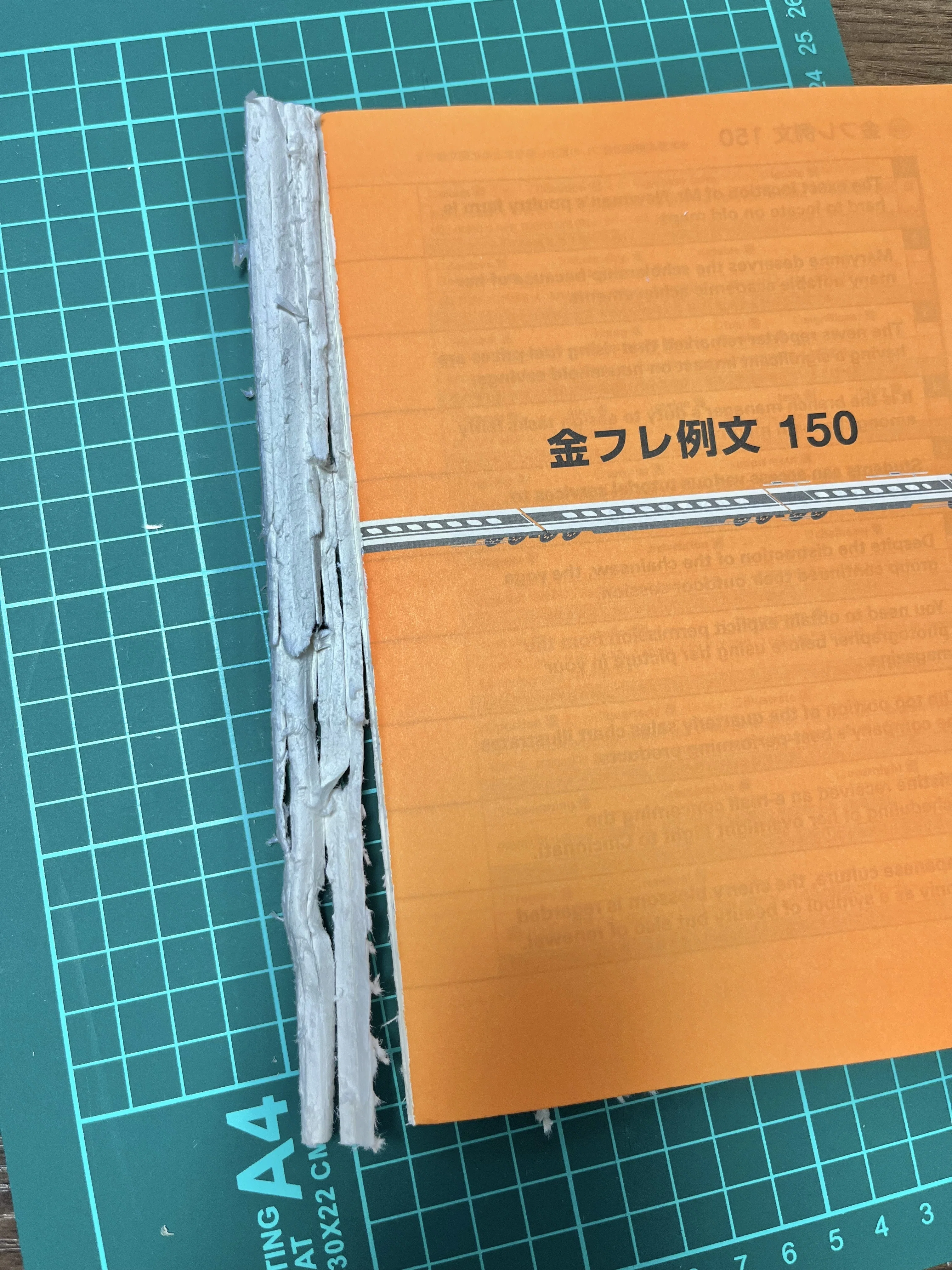 分厚い参考書を分解して持ち歩きやすくする方法｜春雨