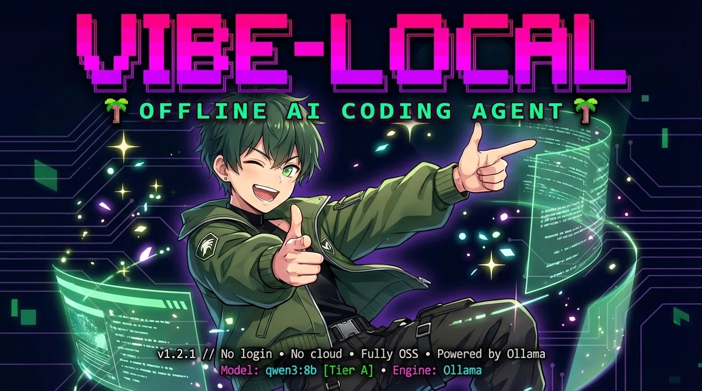 ネットワーク不要・サブスク不要！「vibe-local」Windows 11